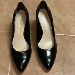 Franco sarto black low heels pumps like new